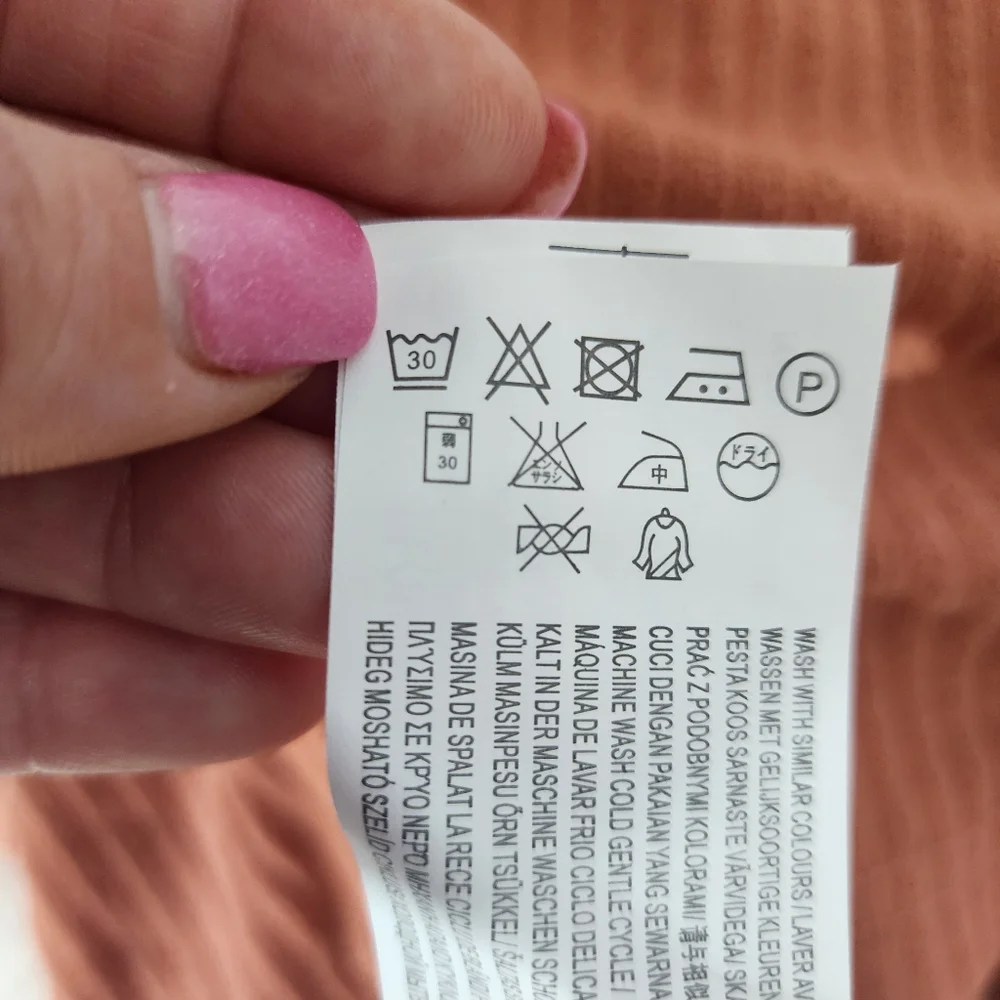 MinkPink Orange Fitted Rib Knit Midi Dress, Size Small - Picture 8 of 9